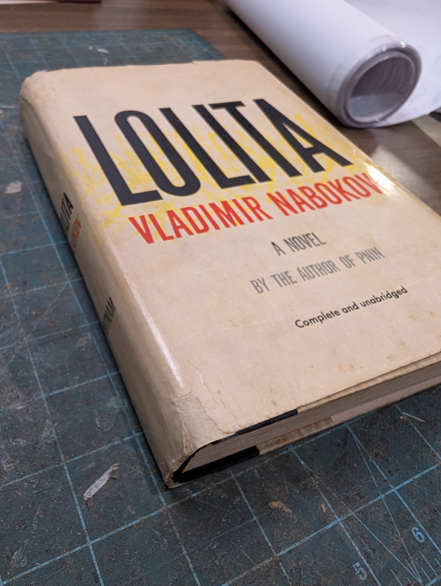 Lolita dust jacket after repair