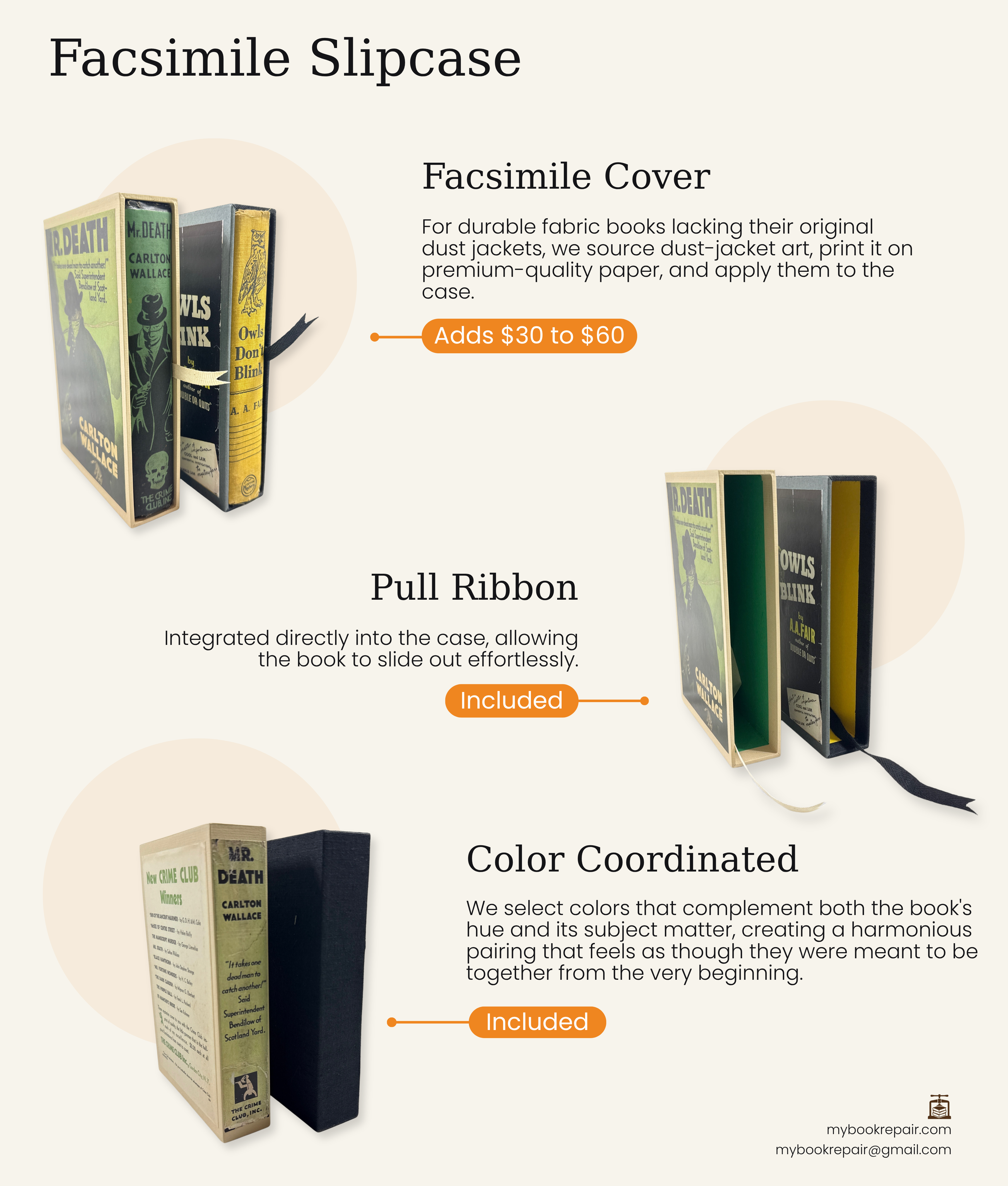Facsimile slipcase infographic: jacket or cover art reproduced on the case.